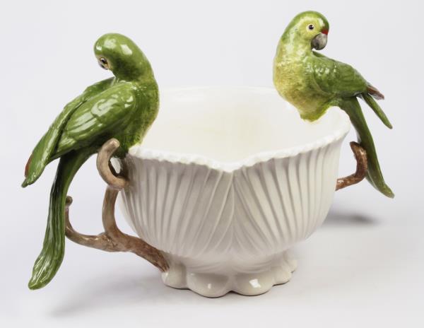 CACHEPOT PALMEIRA M C/ PASSARO RABO TORTO