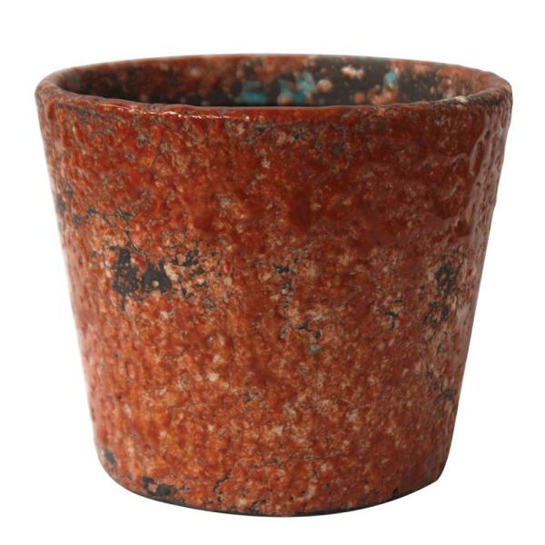 CACHEPOT DECORATIVO CERAMICA VERMELHO 14X12CM