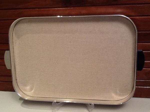 BANDEJA GAL LISA OBL ABA RETA 54X41X9CM C/ FDO PALHA NATAL