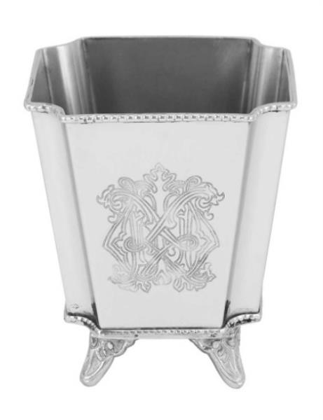 CACHEPOT 14X13CM METAL QUADRADO HOME CO BOHO