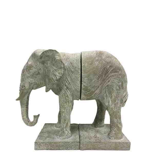 APARADOR DE LIVRO ELEFANTE CINZA
