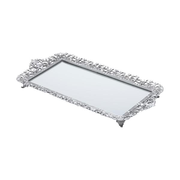 BANDEJA C/ FDO ESPELHADO 33X17X3CM