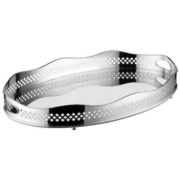 BANDEJA COM GALERIA OVAL 70X46X9CM