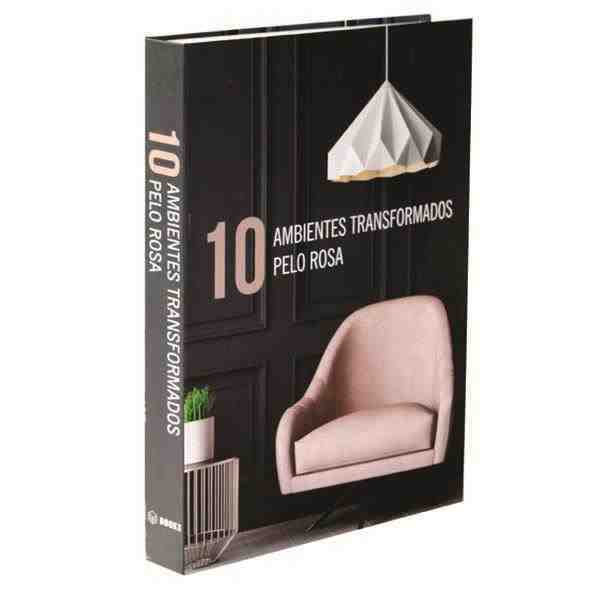 BOOK BOX AMBIENTES ROSA 36X27X5CM