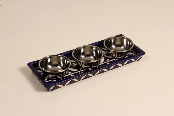 BANDEJA COM 3 BOWLS