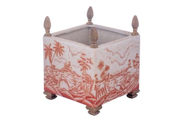 VASO QUADRADO DE PORCELANA