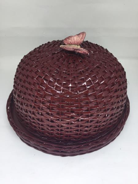 BOLEIRA VIME VERM. C BORBOLETA ROSA