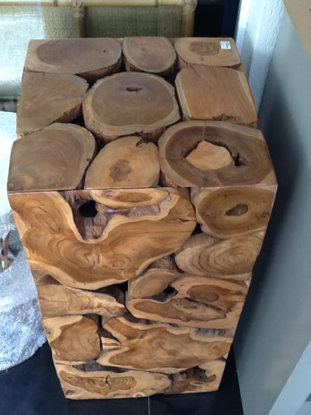 BANCO DE MADEIRA CUBO/FATIA ALTO