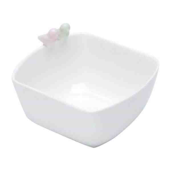 BOWL PORC BIRD BRANCO 12X10X7,5CM