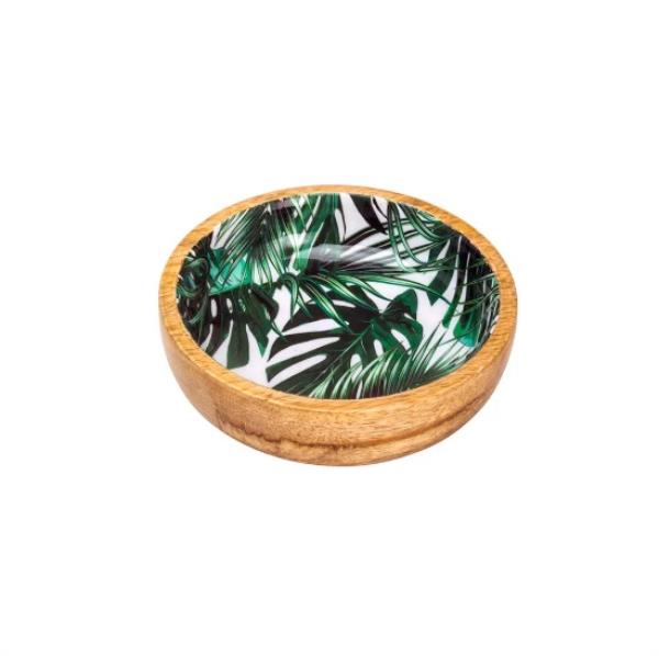 BOWL DE MADEIRA LEAFAGE 12,5X3,5CM