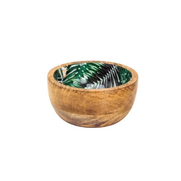 BOWL DE MADEIRA LEAFAGE 15X7CM