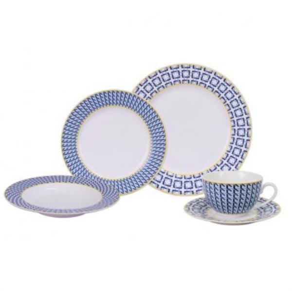 APARELHO DE JANTAR C/CHA GEOMETRICO