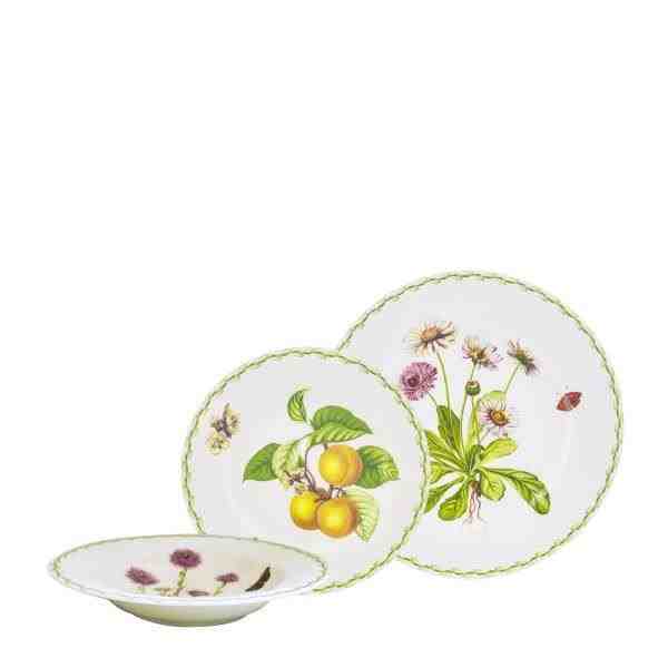 APARELHO JANTAR FRUITS AND FLOWERS 18PCS