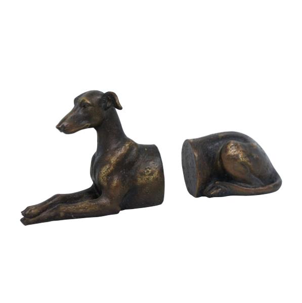 APARADOR DE LIVROS RESINA DOG BRONZE