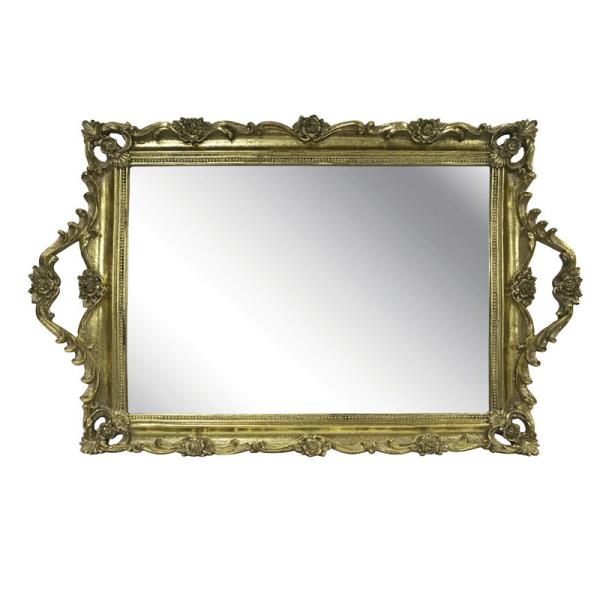 BANDEJA RET ESSPELHADA DOURADA