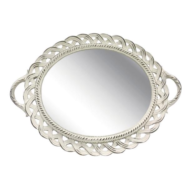 BANDEJA OVAL ESSPELHADA TRANCADA