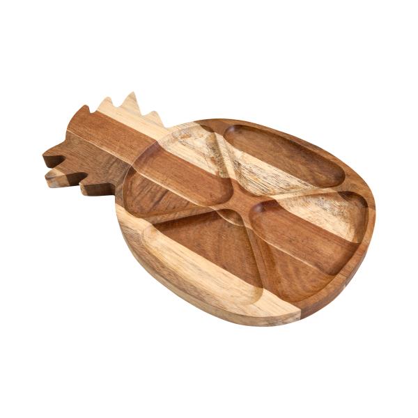 BANDEJA MADEIRA ABACAXI 27X17CM