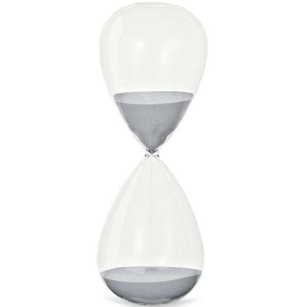 AMPULHETA CINZA EM VIDRO