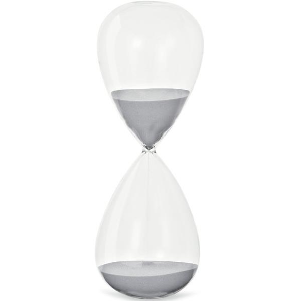 AMPULHETA CINZA EM VIDRO