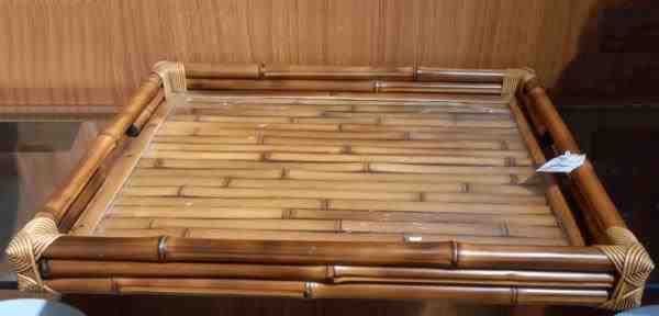 BANDEJA BAMBU M NATURAL C RIPA BAMBU