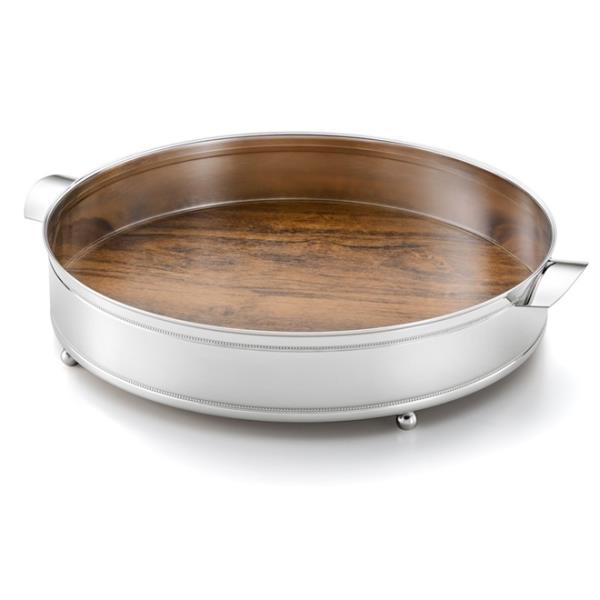 BANDEJA C/ GALERIA LISA C/ FDO MAD D38CM ALT 8CM