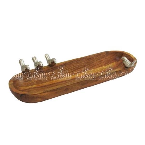 BANDEJA DECORATIVA EM MADEIRA