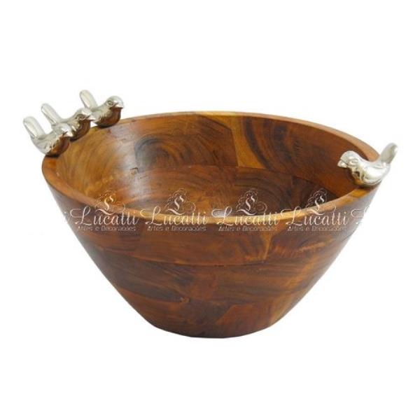 BOWL M DECORATIVO EM MADEIRA