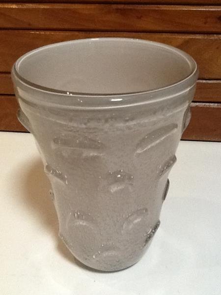 VASO DECORATIVO EM VIDRO BEGE
