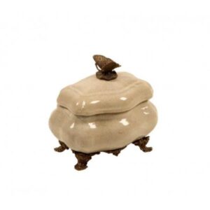 CAIXA DECORATIVA DE PORCELANA