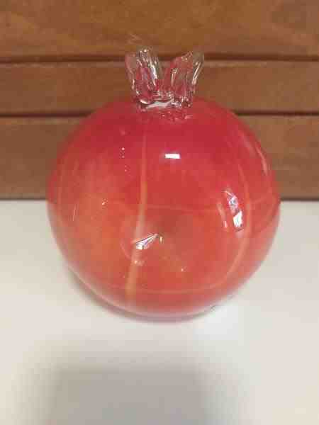 ADORNO DE VIDRO MODELO ROMA LARANJA 10X12