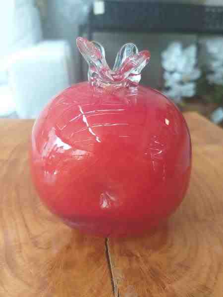 ADORNO DE VIDRO MODELO ROMA LARANJA 08X10