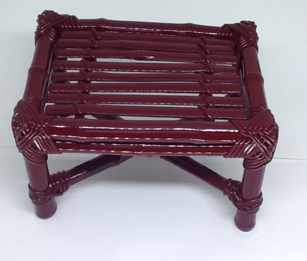 BANQUETA BAMBU VERMELHO M