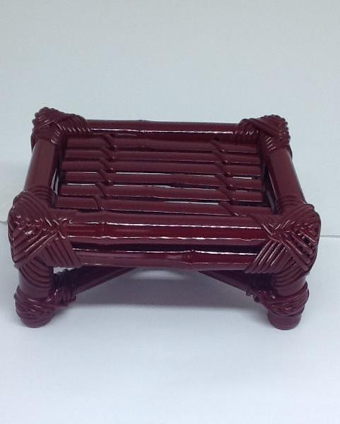 BANQUETA BAMBU VERMELHO P