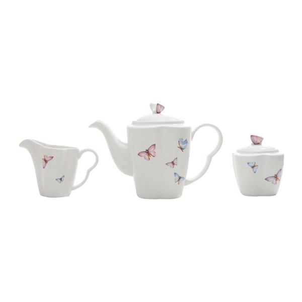 AP DE PORCELANA 3 PCS P/CAFE BORBOLETA