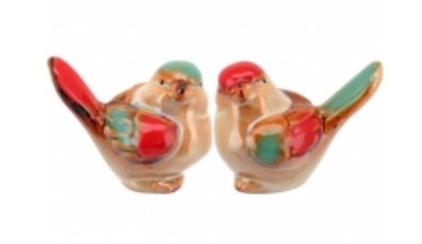 BIRDS ADORNO PASSARO 7,5CM CERAMICA MULTICOL AV SORTIDO