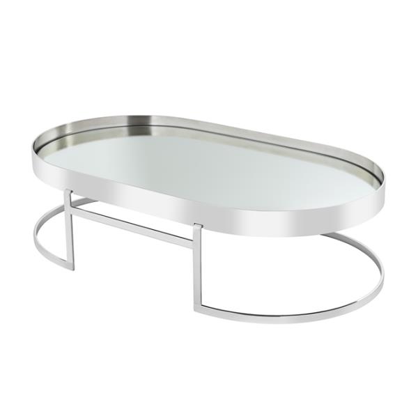 BANDEJA OVAL REVERSA FDO ESPELHO 60X36X16,5CM