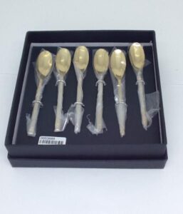 JG 6 COLHERES CAFE EXPRESSO DOURADO