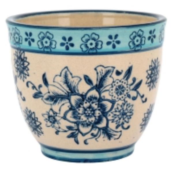 CACHEPOT 11X13CM CERAZUL/EST HOME CO HIDRA