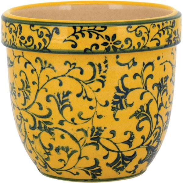 CACHEPOT 10X11CM CER AMAR/EST HOME CO VALENTIM