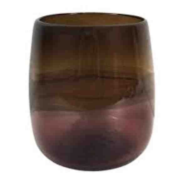VASO SONNEN II VIDRO COL AMBAR/LAR/MALVA
