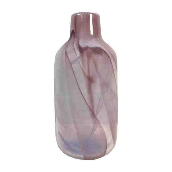 VASO NINFA II VIDRO COL ROSA E MALVA