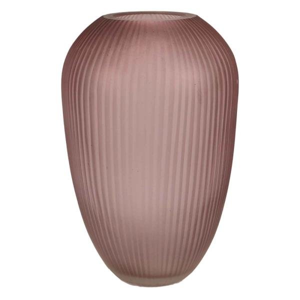 VASO DE VIDRO COM TEXTURA ROSE