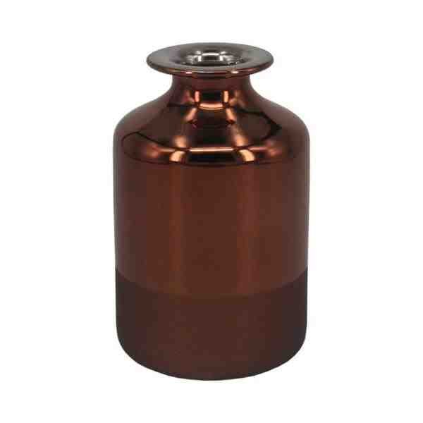 VASO DEC VIDRO COBRE 7,5X14,5CM