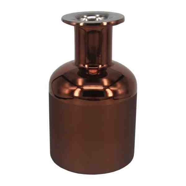 VASO DEC VIDRO COBRE 12X20CM
