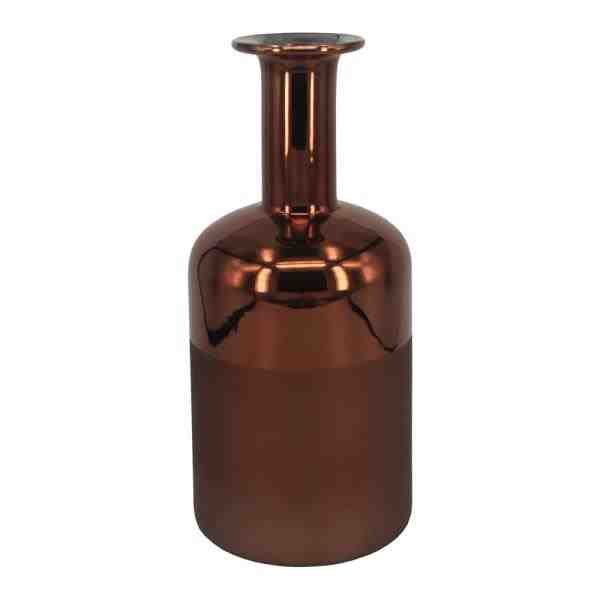 VASO DEC VIDRO COBRE 10,5X24,5CM