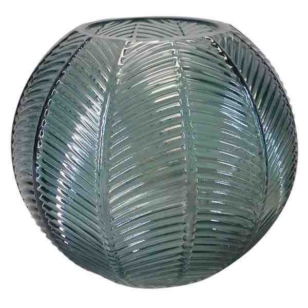 VASO VIDRO TRANSP VERDE 15X15X13CM