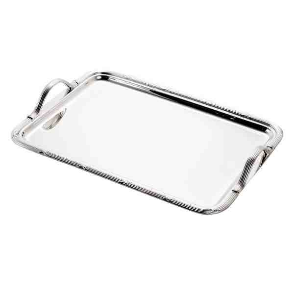 BANDEJA DE PRATA C/ ALCA CROISE 49X39CM