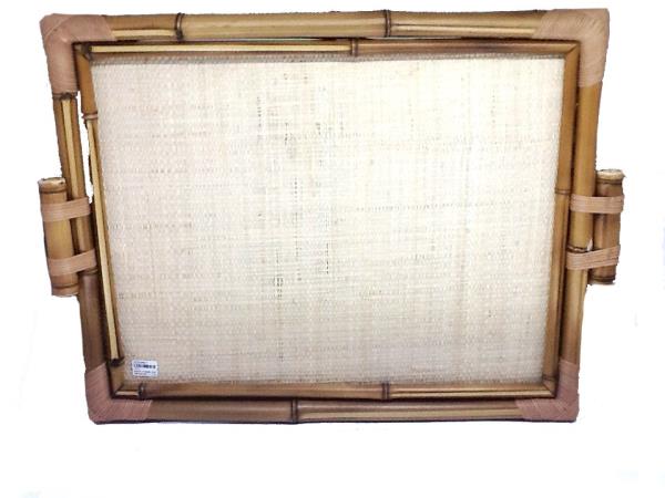 BANDEJA BAMBU DUPLA C/ PALHA G