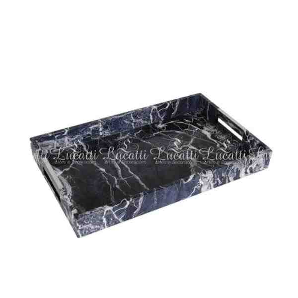 BANDEJA M DECOR EM MADEIRA AZUL