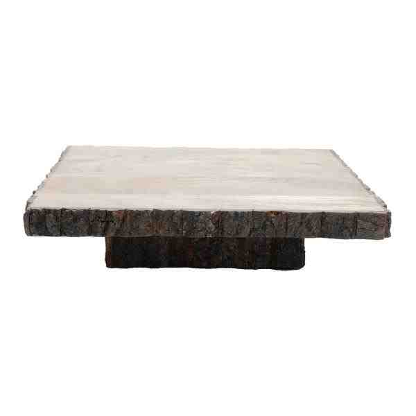 BANDEJA MAD. QUAD. P/SERVIR C/ SUPORTE MADEIRA